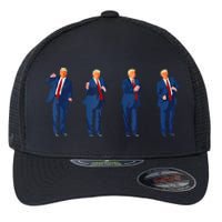 Trump Dance 4th Of July Trump 2024 Flexfit Unipanel Trucker Cap