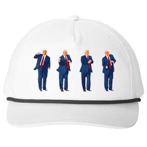 Trump Dance 4th Of July Trump 2024 Snapback Five-Panel Rope Hat