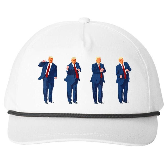 Trump Dance 4th Of July Trump 2024 Snapback Five-Panel Rope Hat