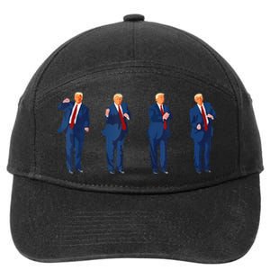 Trump Dance 4th Of July Trump 2024 7-Panel Snapback Hat