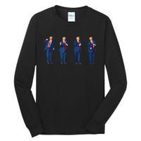 Trump Dance 4th Of July Trump 2024 Tall Long Sleeve T-Shirt