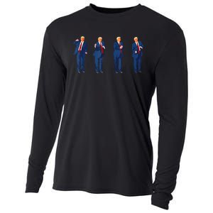 Trump Dance 4th Of July Trump 2024 Cooling Performance Long Sleeve Crew