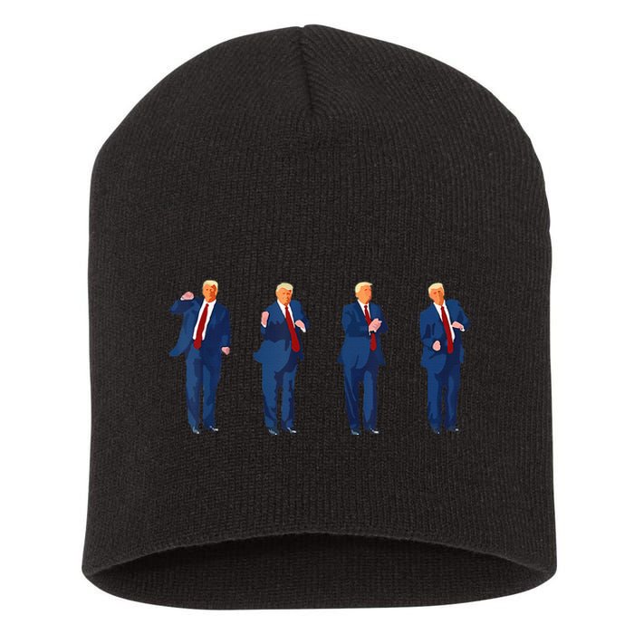 Trump Dance 4th Of July Trump 2024 Short Acrylic Beanie