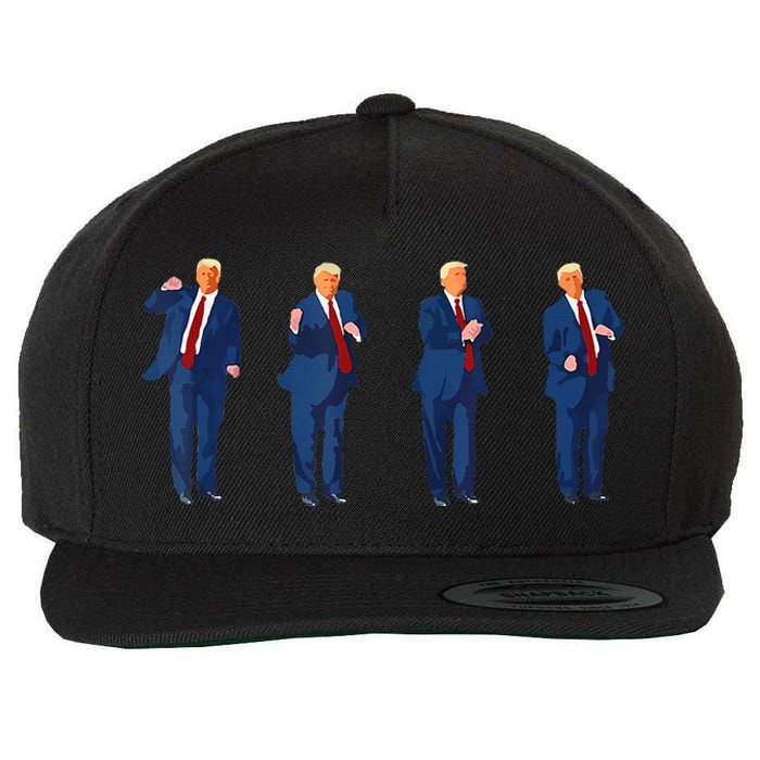 Trump Dance 4th Of July Trump 2024 Wool Snapback Cap