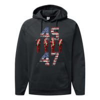 Trump Dance 45 47 American Flag Trump Xmas Pajamas Holiday Performance Fleece Hoodie