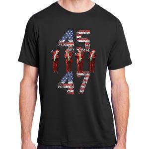 Trump Dance 45 47 American Flag Trump Xmas Pajamas Holiday Adult ChromaSoft Performance T-Shirt