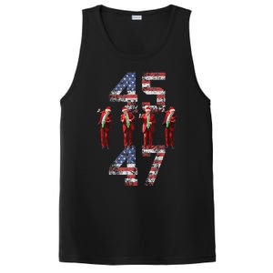 Trump Dance 45 47 American Flag Trump Xmas Pajamas Holiday PosiCharge Competitor Tank