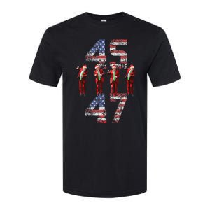 Trump Dance 45 47 American Flag Trump Xmas Pajamas Holiday Softstyle CVC T-Shirt