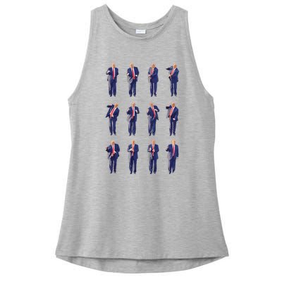 Trump Dance 4547 Dance Trump Fix America Again 2024 Ladies PosiCharge Tri-Blend Wicking Tank