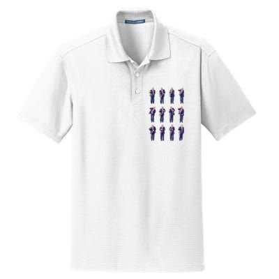 Trump Dance 4547 Dance Trump Fix America Again 2024 Dry Zone Grid Polo