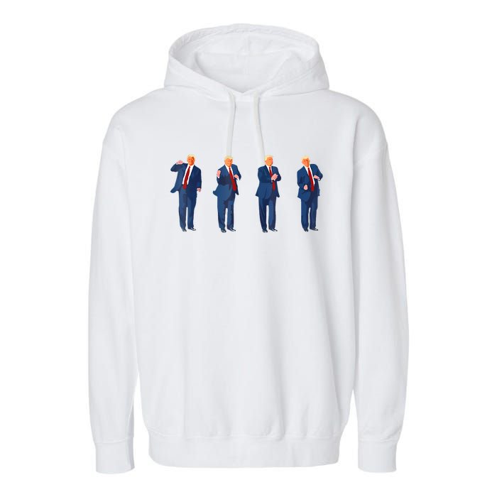 Trump Dance 4th Of July Trump 2024 Garment-Dyed Fleece Hoodie