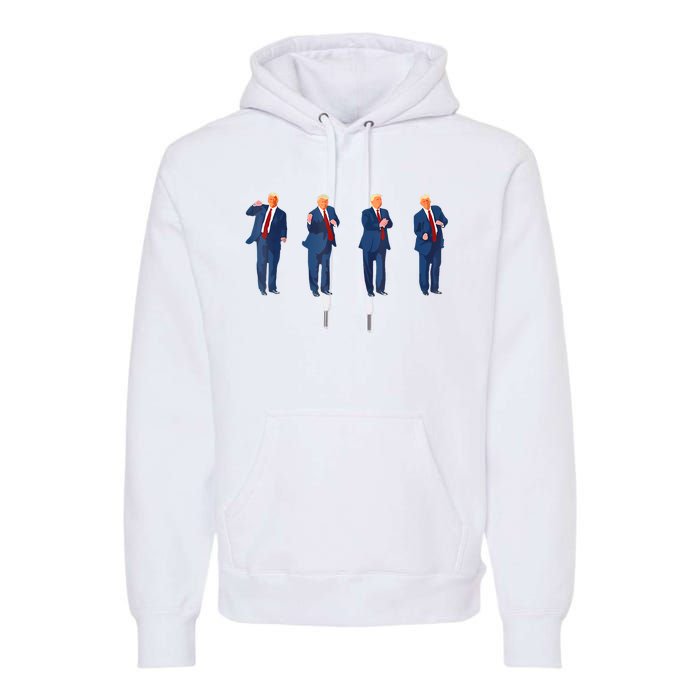 Trump Dance 4th Of July Trump 2024 Premium Hoodie