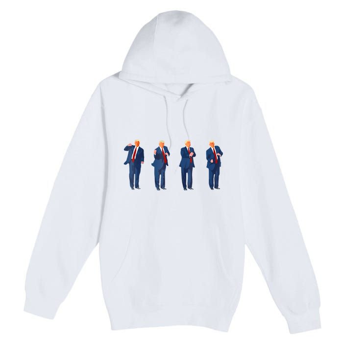 Trump Dance 4th Of July Trump 2024 Premium Pullover Hoodie