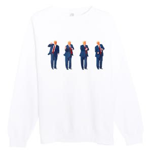 Trump Dance 4th Of July Trump 2024 Premium Crewneck Sweatshirt