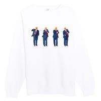 Trump Dance 4th Of July Trump 2024 Premium Crewneck Sweatshirt