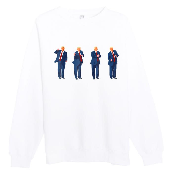 Trump Dance 4th Of July Trump 2024 Premium Crewneck Sweatshirt