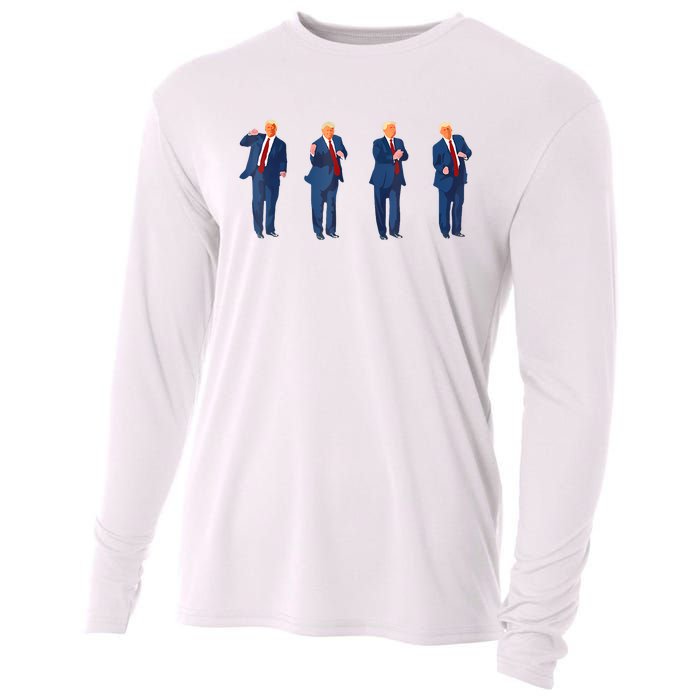 Trump Dance 4th Of July Trump 2024 Cooling Performance Long Sleeve Crew