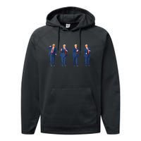 Trump Dance 4th Of July Trump 2024 Performance Fleece Hoodie