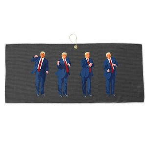 Trump Dance 4th Of July Trump 2024 Large Microfiber Waffle Golf Towel