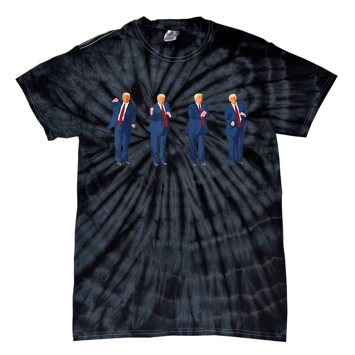 Trump Dance 4th Of July Trump 2024 Tie-Dye T-Shirt