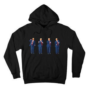 Trump Dance 4th Of July Trump 2024 Tall Hoodie