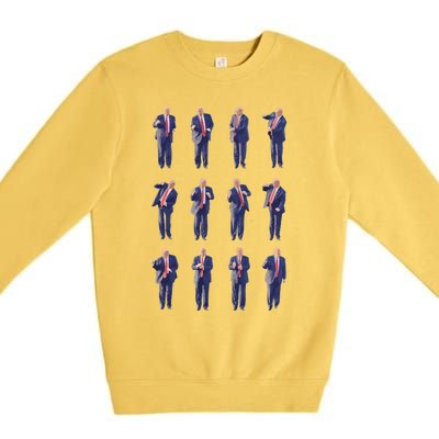 Trump Dance 4547 Dance Trump Fix America Again 2024 Great Gift Premium Crewneck Sweatshirt