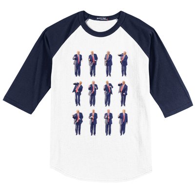 Trump Dance 4547 Dance Trump Fix America Again 2024 Great Gift Baseball Sleeve Shirt