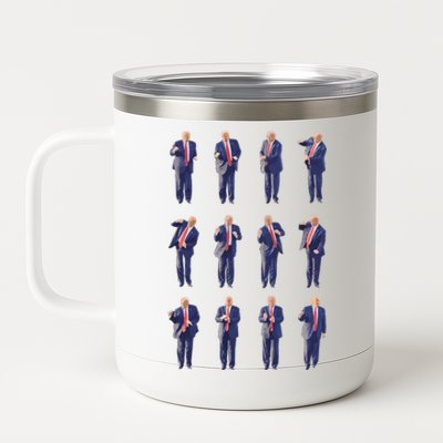 Trump Dance 4547 Dance Trump Fix America Again 2024 Great Gift 12 oz Stainless Steel Tumbler Cup