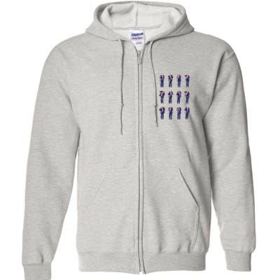 Trump Dance 45/47 Fix America Again 2024 Design Full Zip Hoodie