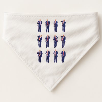 Trump Dance 45/47 Fix America Again 2024 Design USA-Made Doggie Bandana