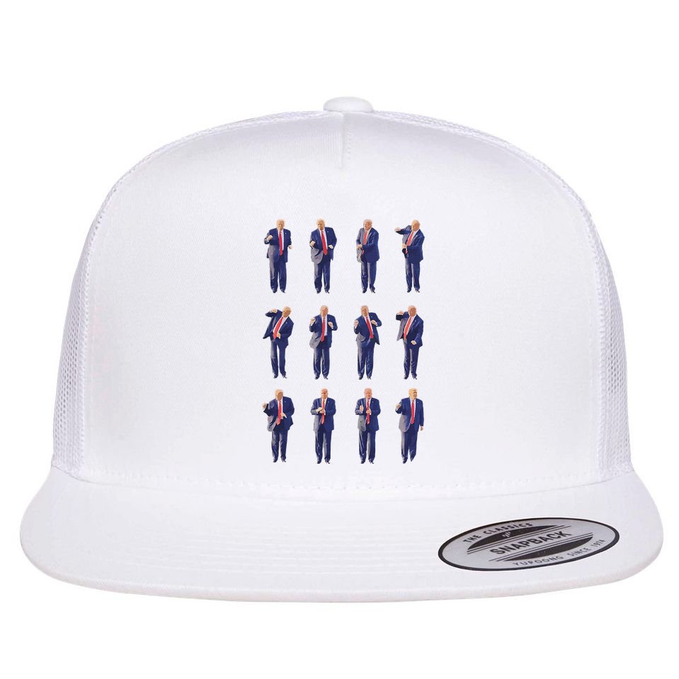 Trump Dance 45/47 Fix America Again 2024 Design Flat Bill Trucker Hat