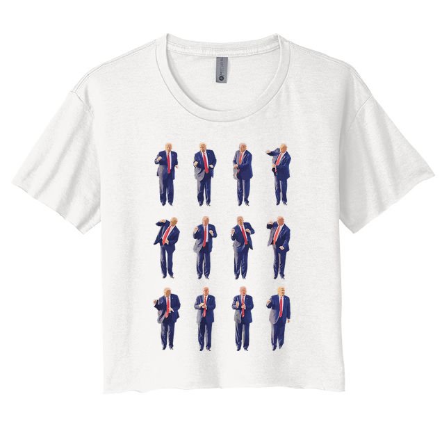 Trump Dance 45/47 Fix America Again 2024 Design Crop Top
