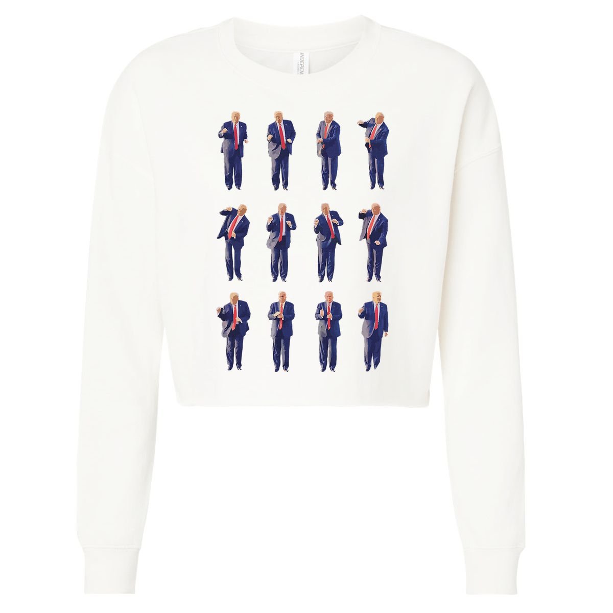 Trump Dance 45/47 Fix America Again 2024 Design Cropped Pullover Crew