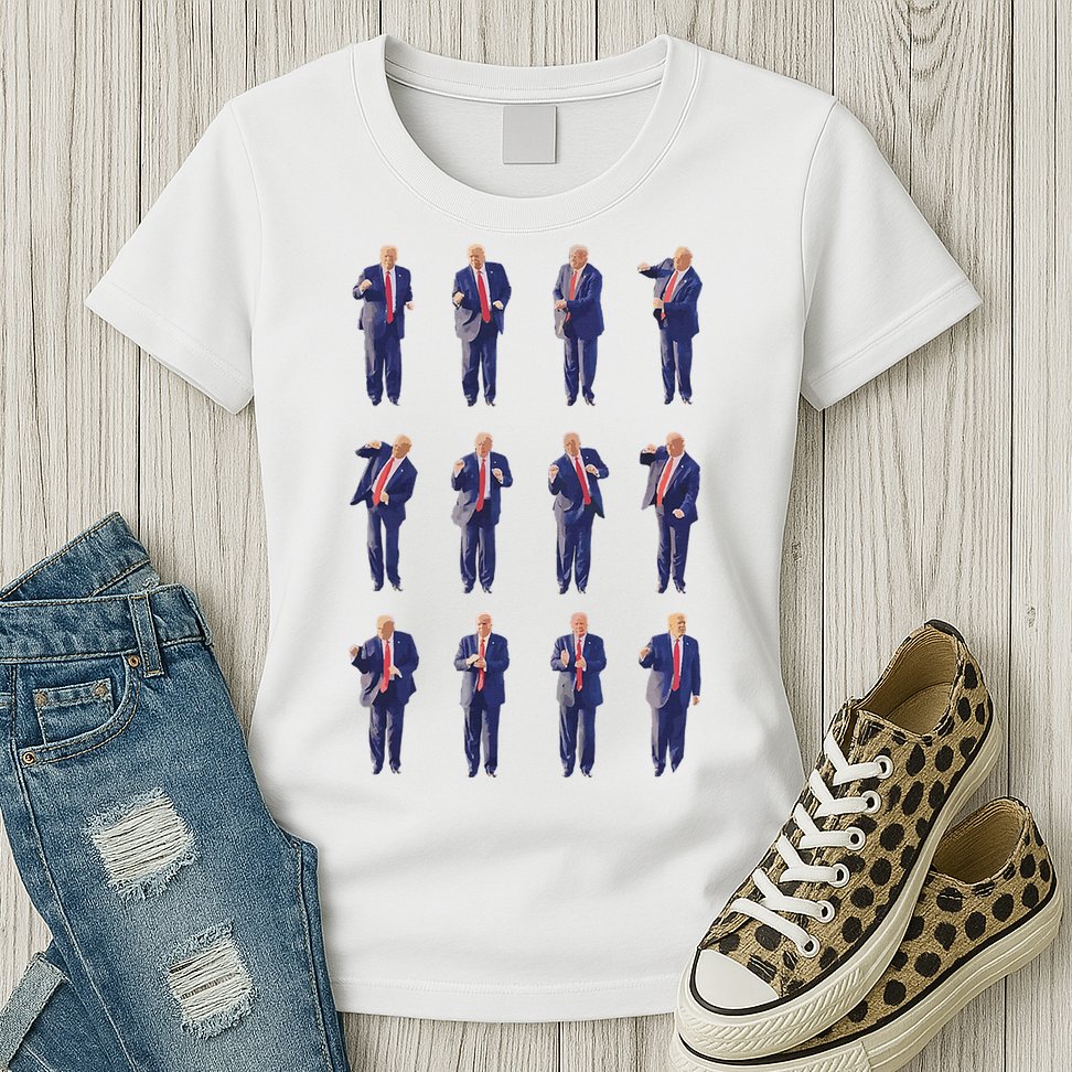 Trump Dance 45/47 Fix America Again 2024 Design Womens T-Shirt