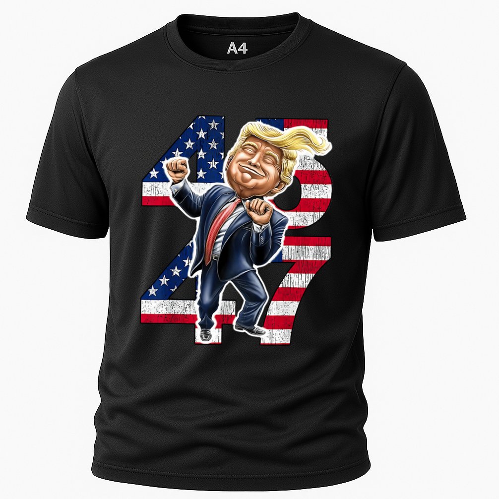 Trump Dance 45 47 American Flag Trump 2024 Performance Shirt