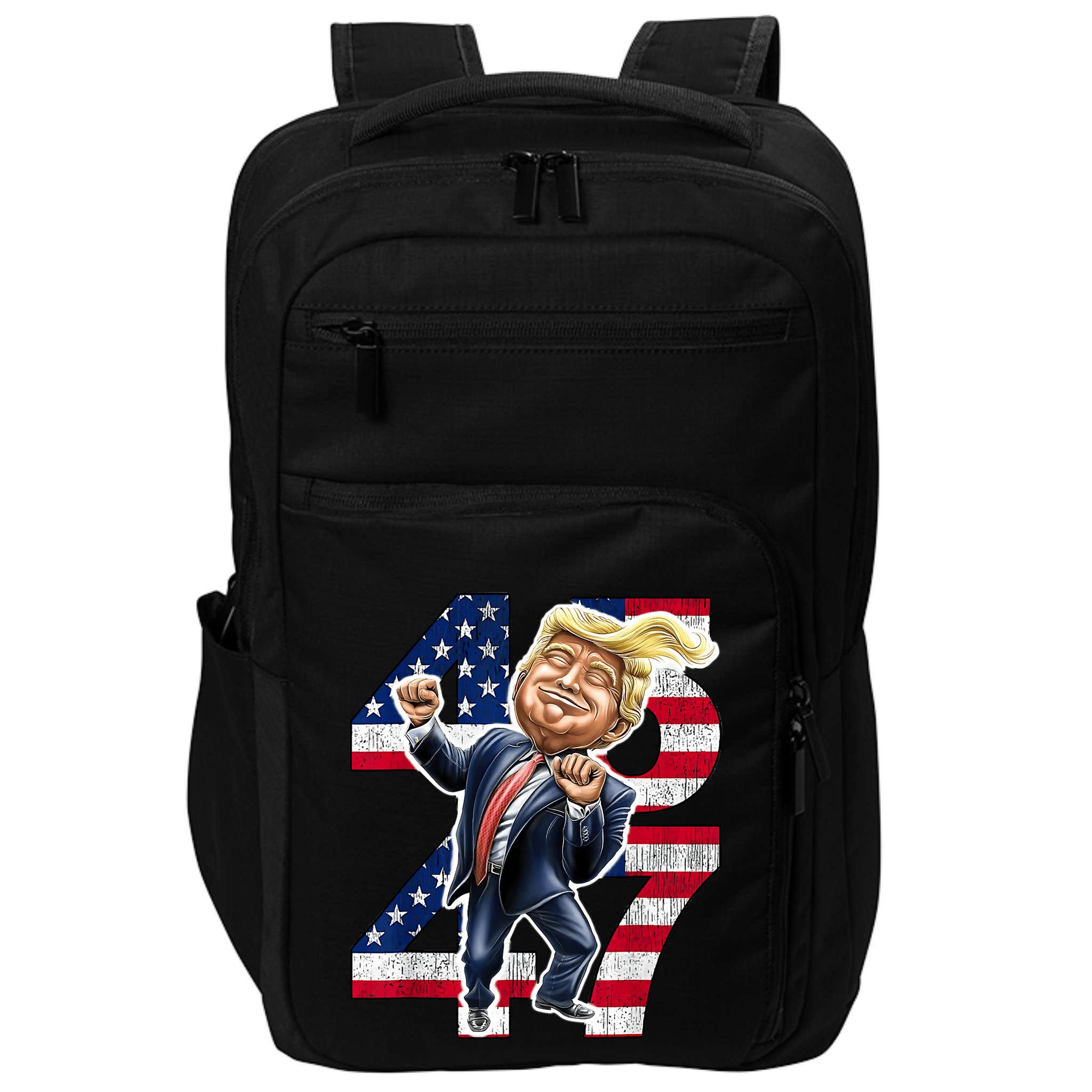 Trump Dance 45 47 American Flag Trump 2024 Impact Tech Backpack