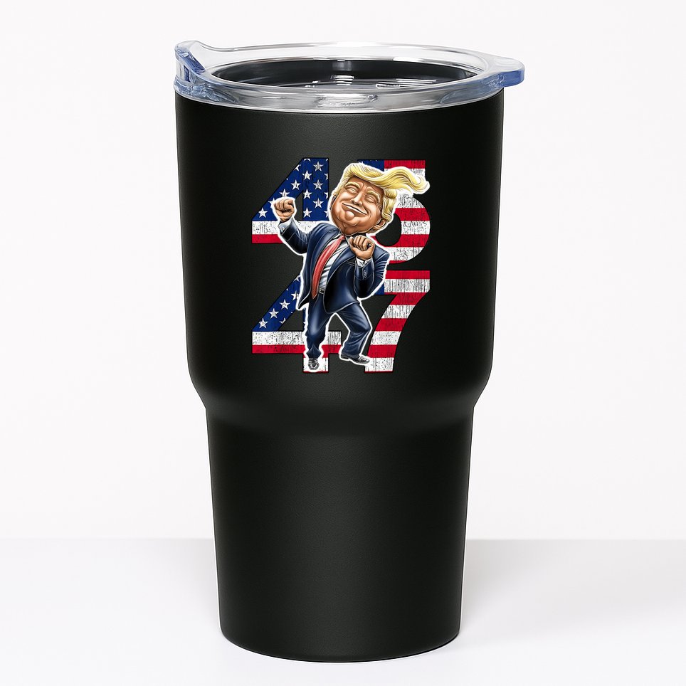 Trump Dance 45 47 American Flag Trump 2024 Tumbler