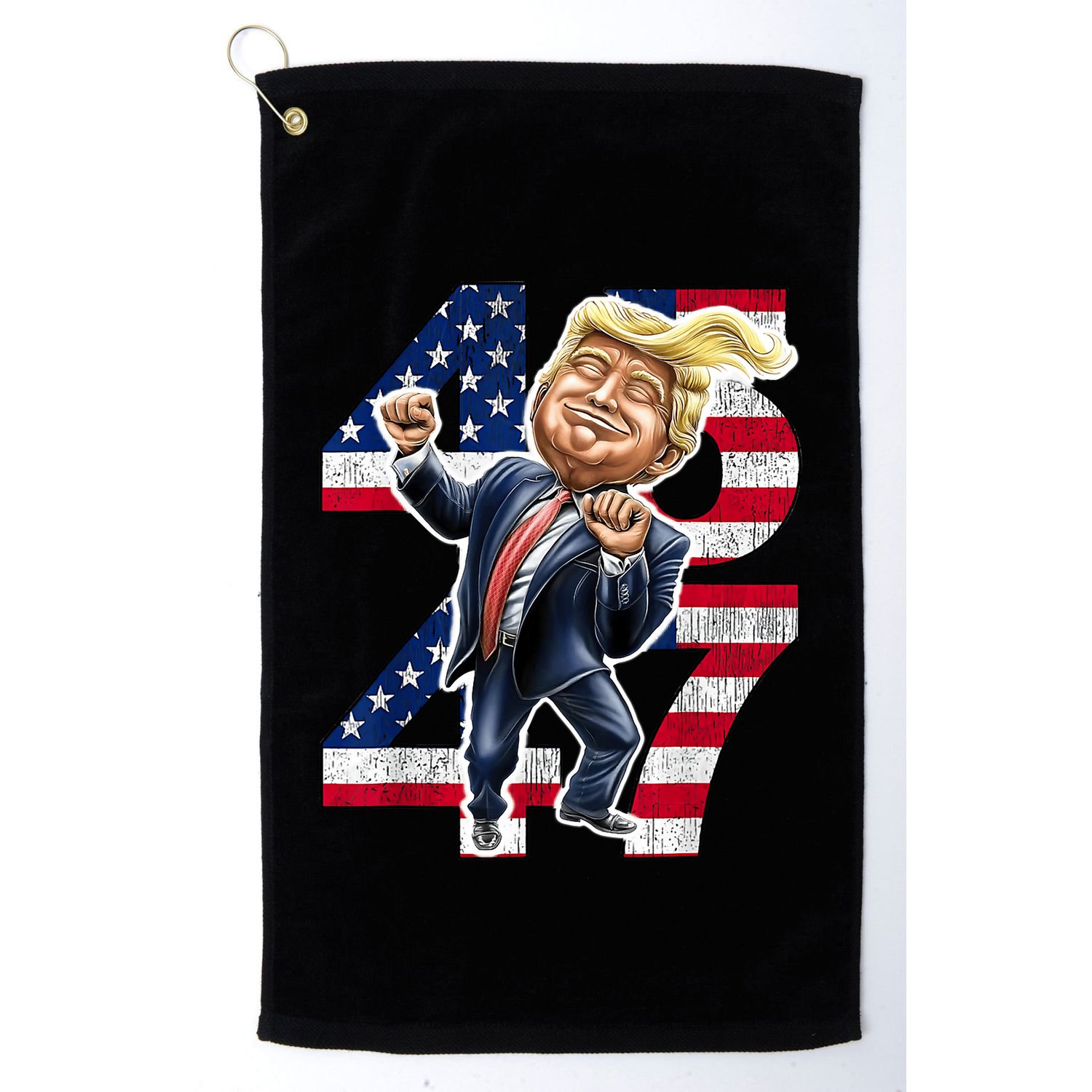 Trump Dance 45 47 American Flag Trump 2024 Golf Towel
