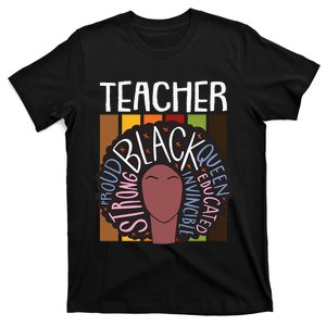 Thanksgiving Day Afro Queen Celebrating Black History T-Shirt