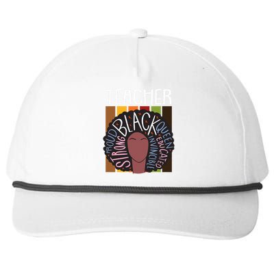 Thanksgiving Day Afro Queen Celebrating Black History Snapback Five-Panel Rope Hat