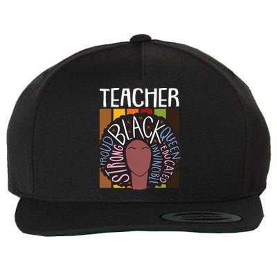 Thanksgiving Day Afro Queen Celebrating Black History Wool Snapback Cap