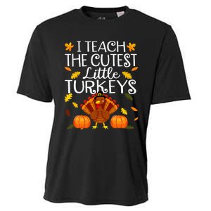 Thanksgiving Day Adorable Turkey Teaching for Educators Cooling Performance Crew T-Shirt