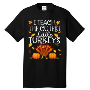 Thanksgiving Day Adorable Turkey Teaching for Educators Tall T-Shirt