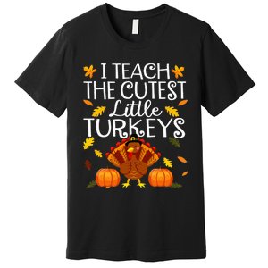 Thanksgiving Day Adorable Turkey Teaching for Educators Premium T-Shirt