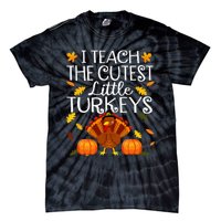 Thanksgiving Day Adorable Turkey Teaching for Educators Tie-Dye T-Shirt