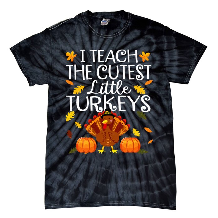 Thanksgiving Day Adorable Turkey Teaching for Educators Tie-Dye T-Shirt