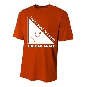 The Dad Angle You Know I'm Right Matching Family Shirts Performance Sprint T-Shirt