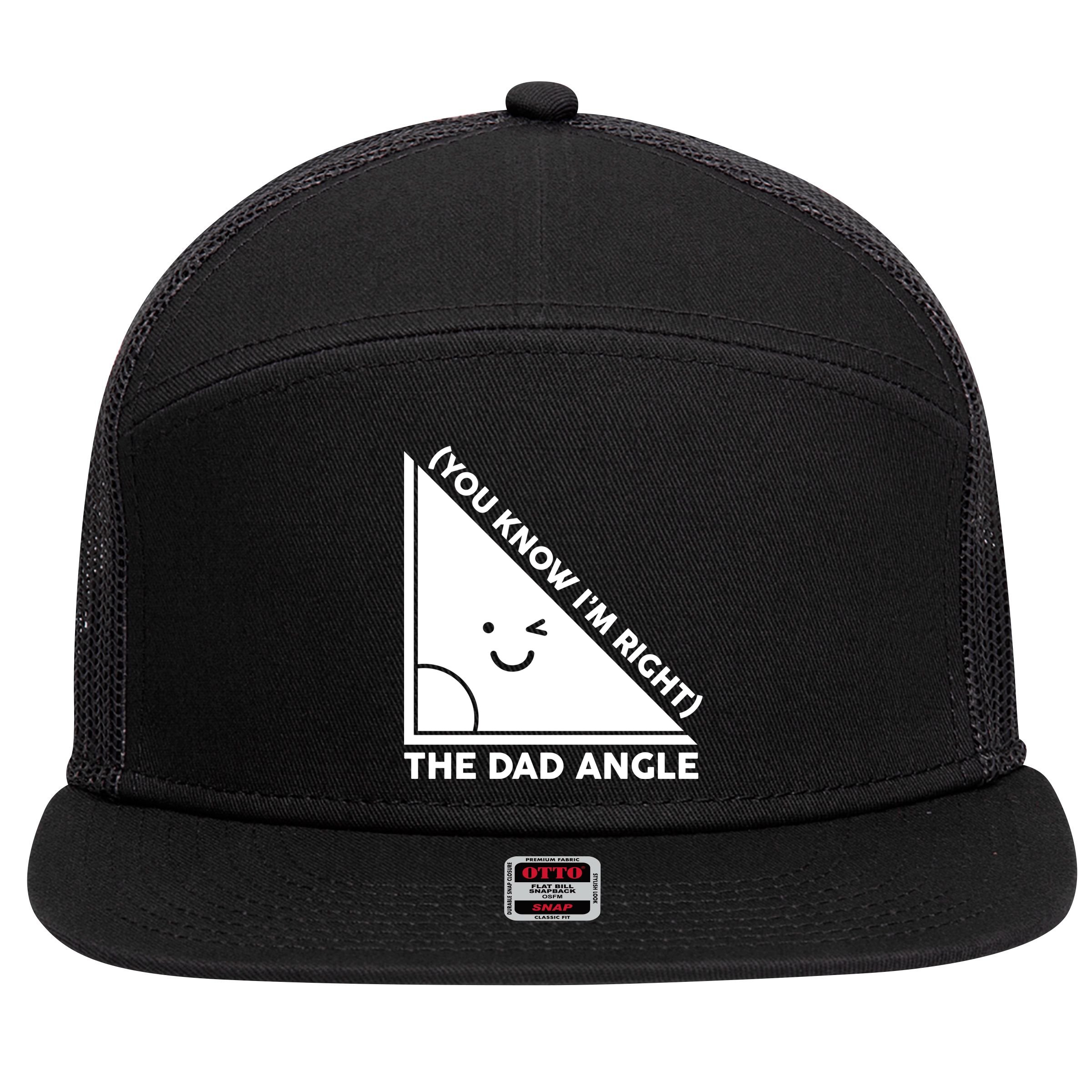 The Dad Angle You Know I'm Right Matching Family Shirts 7 Panel Mesh Trucker Snapback Hat