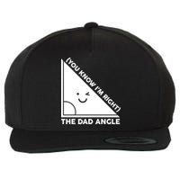 The Dad Angle You Know I'm Right Matching Family Shirts Wool Snapback Cap