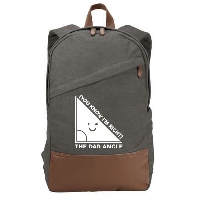 The Dad Angle You Know I'm Right Matching Family Shirts Cotton Canvas Backpack
